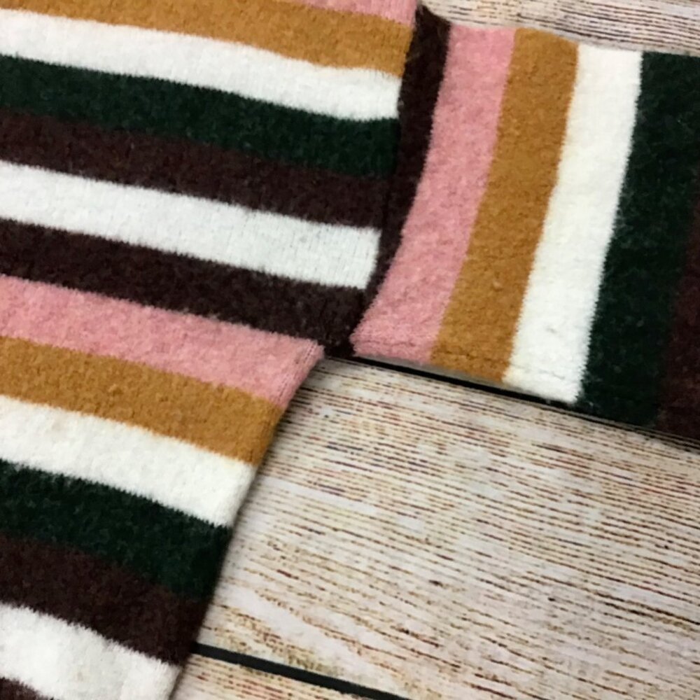 Madewell Striped Knit Pullover Sweater Merino Alpaca Wool Blend Size XS - Picture 9 of 13